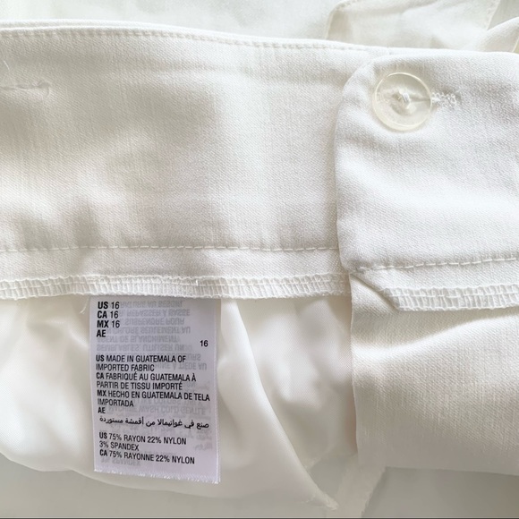 🌸New🌸 Inc Women’s Belted High Rise Shorts Size 16 Stretch Ivory NWT - Picture 5 of 14